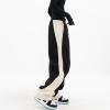 EMMIOL Wide Leg Sweatpants for Women, High Waisted Baggy Joggers, Barrel Leg Lounge Pants with Pockets Black view 2