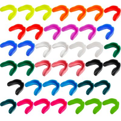 Loccmat 40 Pack Sport Mouth Guards,Kids Youth Mouth Guard for Sports,Mouth Protection Athletic Mouth Guard,Soft Youth MouthGuard for Boxing Football Hockey Basketball Lacrosse(Multiple Color)
