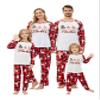 VENTELAN Family Matching Christmas Pajamas Set Holiday Santa Claus Sleepwear Xmas PJS Set for Couples and Kids,6Y White/Red view 1