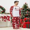 VENTELAN Family Matching Christmas Pajamas Set Holiday Santa Claus Sleepwear Xmas PJS Set for Couples and Kids,6Y White/Red view 2