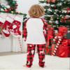 VENTELAN Family Matching Christmas Pajamas Set Holiday Santa Claus Sleepwear Xmas PJS Set for Couples and Kids,6Y White/Red view 3