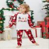 VENTELAN Family Matching Christmas Pajamas Set Holiday Santa Claus Sleepwear Xmas PJS Set for Couples and Kids,6Y White/Red view 4