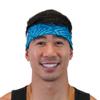 Hydra2 Headbands for Maximum Sweat Diversion | Lightweight and Breathable Headband Design for Athletes, Running, Gym, and Outdoor Workouts | H2 Flatweave, Tribal Marine Blue view 2