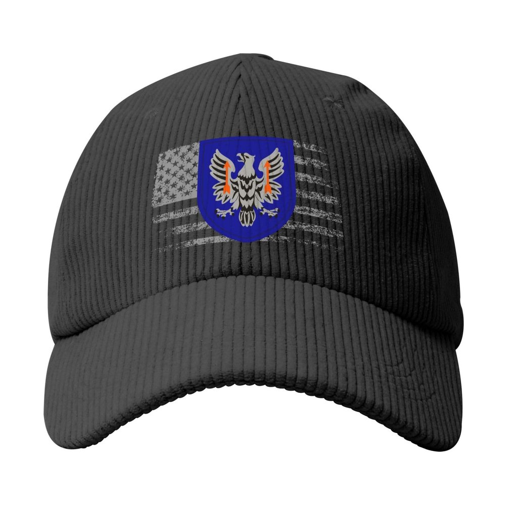 11th Aviation Brigade Classic Corduroy Cotton Baseball Caps for Men Dad Hat Black