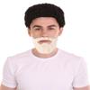 BC GOODS BY Adult Men's Cosplay Facial Hair, Synthetic Beard for Theatrical Looks, Flame-retardant Synthetic Fiber - Grey view 1