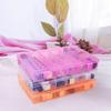 AKOAK 1 Pack 24 Grid Plastic Storage Case, Transparent Jewelry Display Organizer, Detachable Divider -7.5"x 5.1"x 1.4" for Beads, Jewelry, Earrings, Rings (Purple) view 3