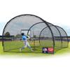 SHANTRA Batting Cage with Frame and Net, 13/22/30FT Baseball Batting Cage for Backyard, Baseball & Softball Hitting Cage Netting for Outdoor Hitting & Pitching Practice, Softball Baseball Cage view 1