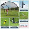 SHANTRA Batting Cage with Frame and Net, 13/22/30FT Baseball Batting Cage for Backyard, Baseball & Softball Hitting Cage Netting for Outdoor Hitting & Pitching Practice, Softball Baseball Cage view 3