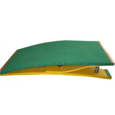 YIYANGQ Gymnastic Springboard, Adult Padded Spring Board Wood Curved Heavy Duty Elastic Board with 2 Springs for Home Gym Basement,Green,a
