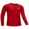G Gradual Boys Youth Compression Shirt Long Sleeve Football Baseball Undershirt Quick Dry Sports Base Layer for Boy(A Red,L)