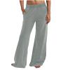 Prime Today's Deals,Sweats Women,High Waisted Wide Leg Pants for Women Elastic Baggy Sweatpants Comfy Cotton Lounge Drawstring Flare Sweat Pants,Grey #6,Medium view 1