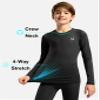 G Gradual Boys Youth Compression Shirt Long Sleeve Football Baseball Undershirt Quick Dry Sports Base Layer for Boy(Black,L) view 4