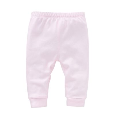 Baby Boys' Pull-on Sweatpants Infant Boy Elastic Jogger Pants Toddler Cotton Basic Solid Athletic (Pink, 9-12 Months)