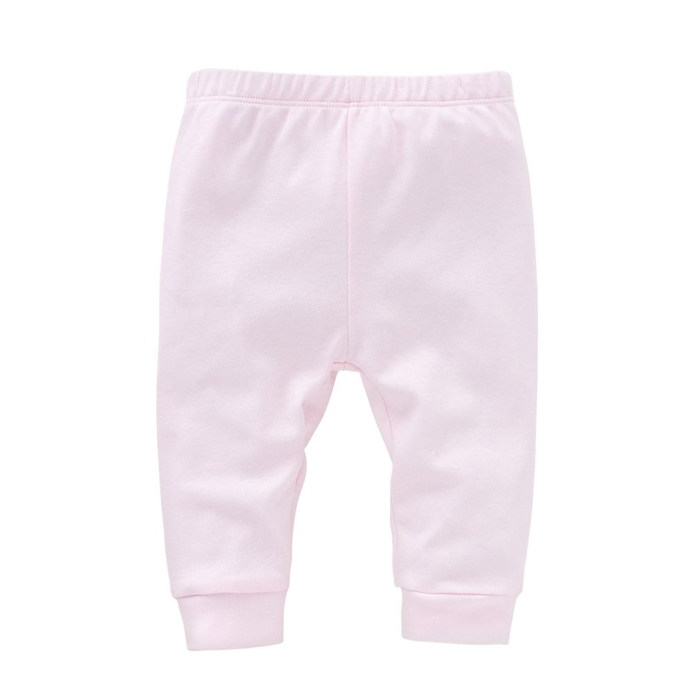 Baby Boys' Pull-on Sweatpants Infant Boy Elastic Jogger Pants Toddler Cotton Basic Solid Athletic (Pink, 9-12 Months)