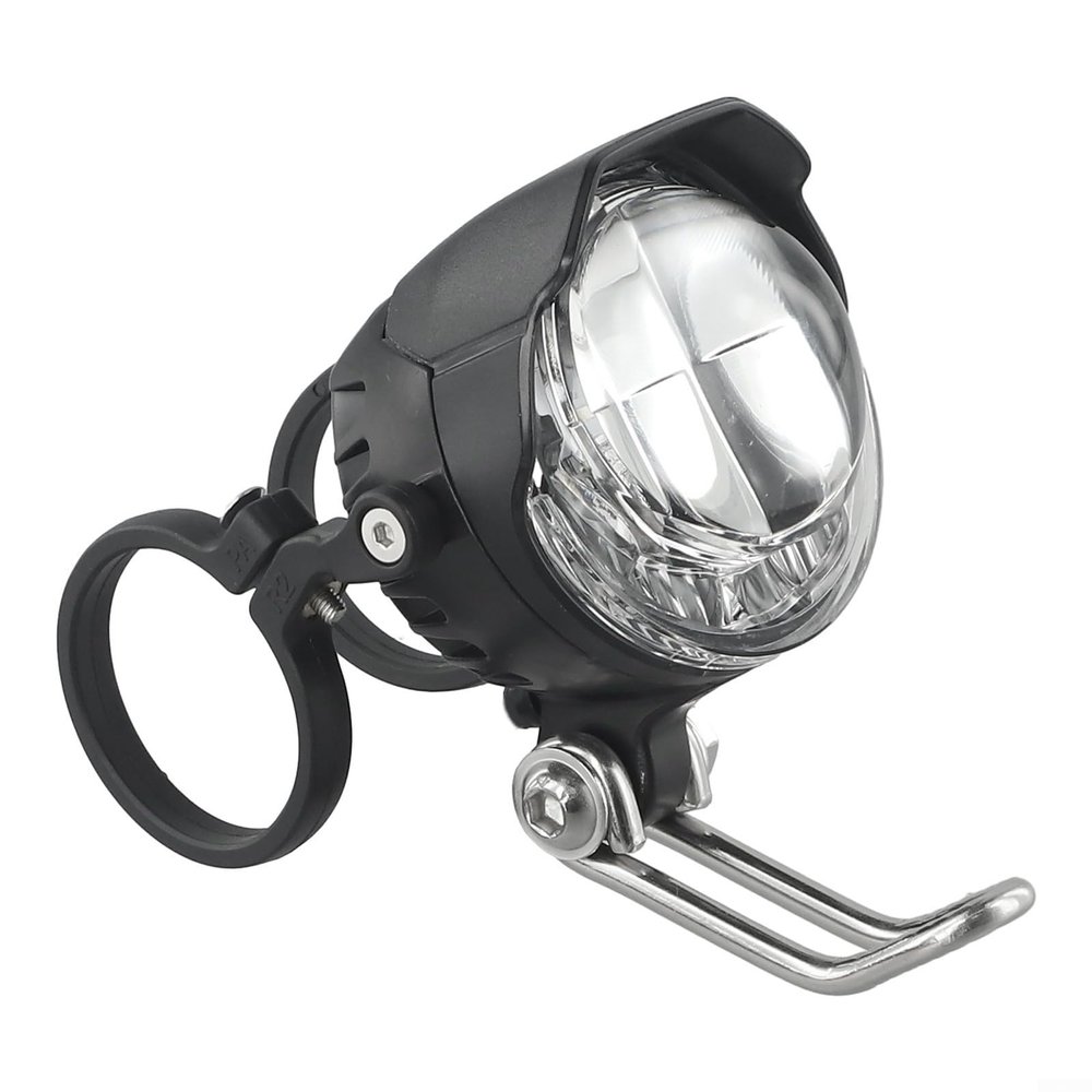 DC 12-80V EBike Front Light, 2 in 1 Front Fork Handlebar Lamp LED Light for Electric Bike, eScooter Safe Riding with Bracket