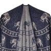 DOFOTAWN Women's Vintage Pattern Open Front Poncho Cape Shawl Winter Shawl Wraps (1-Navy) view 2