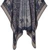 DOFOTAWN Women's Vintage Pattern Open Front Poncho Cape Shawl Winter Shawl Wraps (1-Navy) view 3