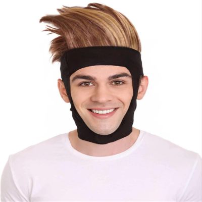 BC GOODS BY Adult Men's Comic Mutant with Kinetic Power Wig, Flame-Retardant Synthetic Fiber Hair for Men, Perfect for Halloween Cosplay and Costume Party - Brown