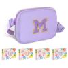 COSHAYSOO Purple Fanny Pack for Girls Purse Crossbody Belt Bag with Initials, Personalized 6 7 8 9 10 11 12 Year Old Teen Girl Birthday Gift Ideas Christmas Gifts Preteen Tween Trendy Stuff Letter M view 1