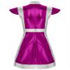 Linjinx Women's Adult Halloween Astronaut Costume Alien Dress Up Shiny Metallic Contrast Dress Hot Pink 3X-Large view 4