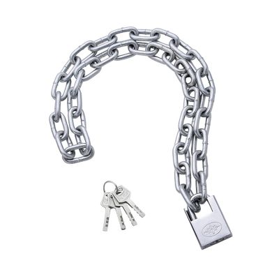 SagaSave Bicycle Door Chain Lock, with 1 Pc Half Pack Padlock and Keys, 6 mm Thick Motorcycle Lock, for Indoor Outdoor, Gates, Fence (1 m/39.4'' Long)