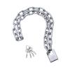 SagaSave Bicycle Door Chain Lock, with 1 Pc Half Pack Padlock and Keys, 6 mm Thick Motorcycle Lock, for Indoor Outdoor, Gates, Fence (1 m/39.4'' Long) view 1