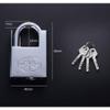 SagaSave Bicycle Door Chain Lock, with 1 Pc Half Pack Padlock and Keys, 6 mm Thick Motorcycle Lock, for Indoor Outdoor, Gates, Fence (1 m/39.4'' Long) view 2