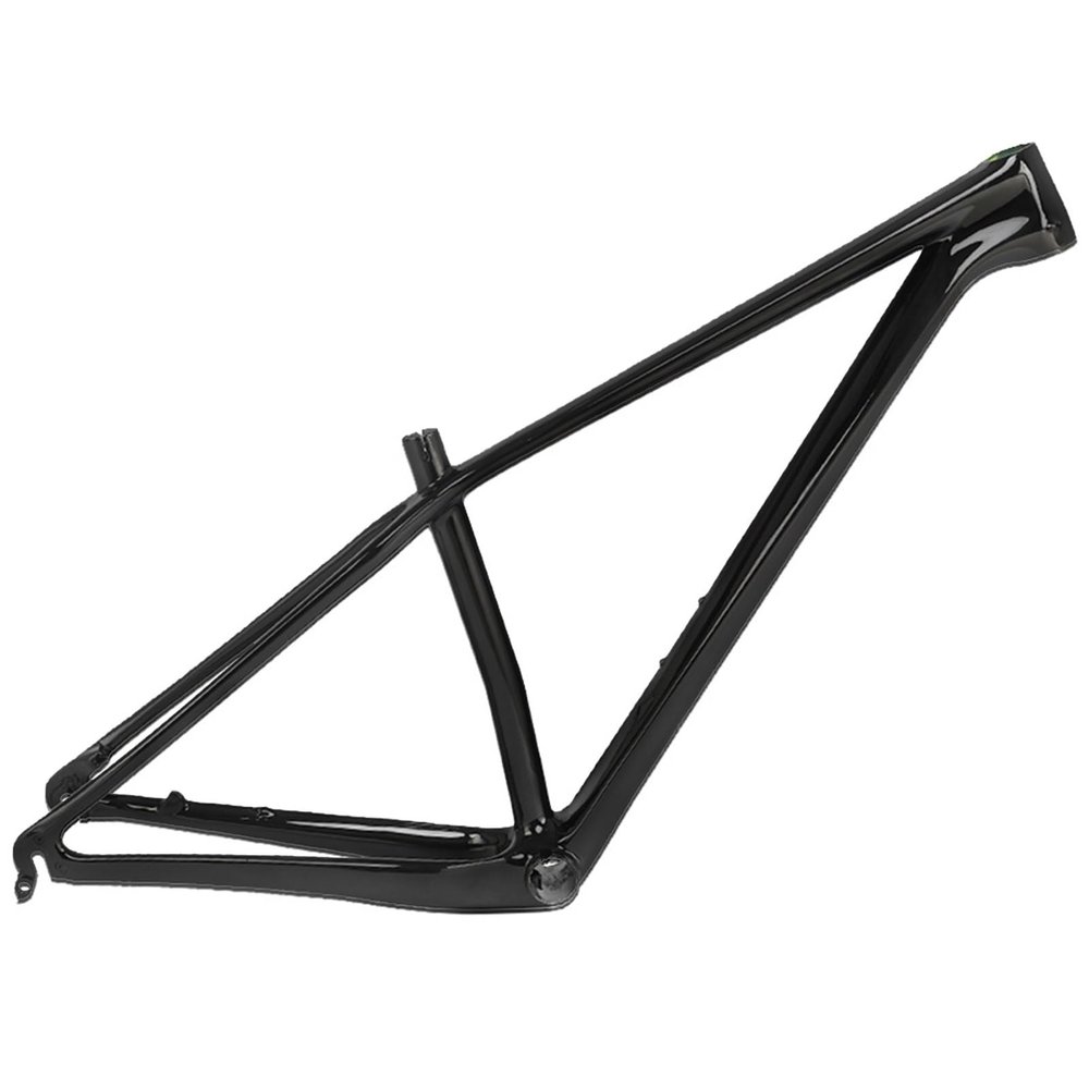 HWEVDHJ Carbon Fiber Mountain Bike Frame 27.5er 29er XC Hardtail Mountain Bike Frame 15''/17''/19'' with Disc Brake Quick Release Frame BB92 Routing Internal(Glossy Black,27.5 * 15'')