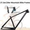 HWEVDHJ Carbon Fiber Mountain Bike Frame 27.5er 29er XC Hardtail Mountain Bike Frame 15''/17''/19'' with Disc Brake Quick Release Frame BB92 Routing Internal(Glossy Black,27.5 * 15'') view 3