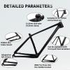 HWEVDHJ Carbon Fiber Mountain Bike Frame 27.5er 29er XC Hardtail Mountain Bike Frame 15''/17''/19'' with Disc Brake Quick Release Frame BB92 Routing Internal(Glossy Black,27.5 * 15'') view 4