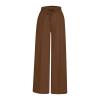 Lolvmvchi The Day of Deal of Clearance,Wide Leg Sweatpants Women,High Waisted Wide Leg Pants for Women Elastic Baggy Sweatpants Comfy Cotton Lounge Drawstring Flare Sweat Pants,Brown #2,X-Large view 2