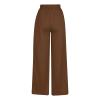 Lolvmvchi The Day of Deal of Clearance,Wide Leg Sweatpants Women,High Waisted Wide Leg Pants for Women Elastic Baggy Sweatpants Comfy Cotton Lounge Drawstring Flare Sweat Pants,Brown #2,X-Large view 3