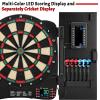 Electronic Dartboard Cabinet, Digital Soft Tip Dartboards with LED Scoreboard, Dart Board Set with 40 Games 420 Variants, 6 Darts, 100 Tips view 3