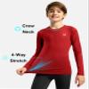 G Gradual Boys Youth Compression Shirt Long Sleeve Football Baseball Undershirt Quick Dry Sports Base Layer for Boy(A Red,XS) view 4