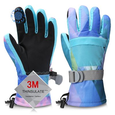 Odtmger Ski Gloves, Warmest Waterproof and Breathable Snow Gloves for Cold Weather, Fits Both Men & Women,for Parent Child Kids Outdoor