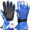 Odtmger Ski Gloves,Winter Waterproof & Warm Snow Gloves for Parent Child Kids-Skiing,Cycling,Motorcycle,Running view 1