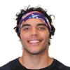 Hydra2 Headbands for Maximum Sweat Diversion | Lightweight and Breathable Headband Design for Athletes, Running, Gym, and Outdoor Workouts | H2 Flatweave, Stars & Stripes view 2