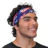 Hydra2 Headbands for Maximum Sweat Diversion | Lightweight and Breathable Headband Design for Athletes, Running, Gym, and Outdoor Workouts | H2 Flatweave, Stars & Stripes view 4