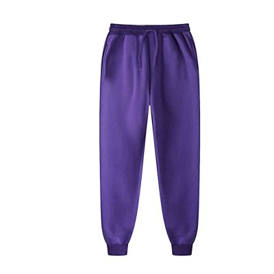 Sweatpants for Men Joggers, Mens Casual Sweatpants with Pockets Stretch Waist Tapered Trousers Athletic Outdoor Pants Purple
