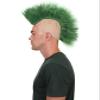 BC GOODS BY Adult Mens Mohawk Wig, Cosplay & Halloween Celebrity Wig, Bald Cap Design, Flame-Retardant Synthetic Fiber -Color Green view 3