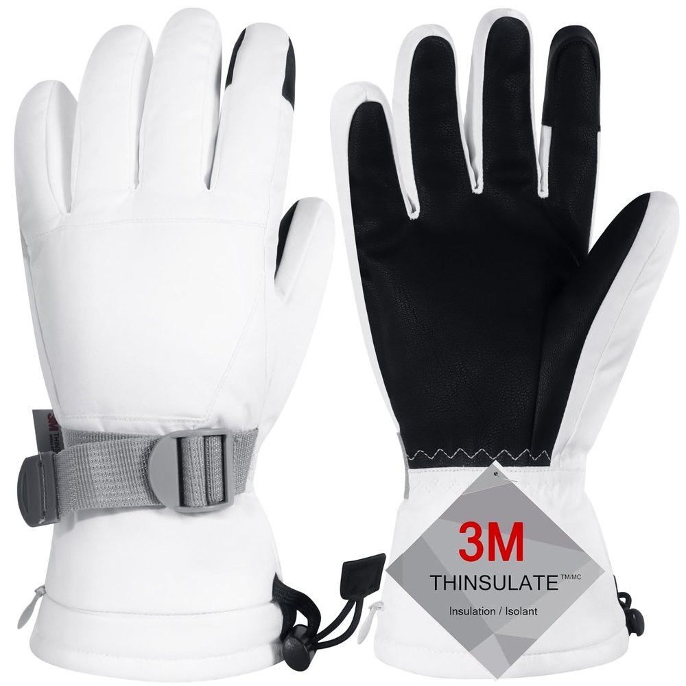 Odtmger Ski Gloves,Winter Waterproof & Warm Snow Gloves for Parent Child Kids-Skiing,Cycling,Motorcycle,Running