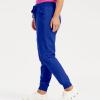 Fall High Waisted Scrub Pants for Women - Comfy Fit Drawstring Cargo Joggers With Zipper Pockets - Lightweight Workout Hiking Pants - Plus Size Women's Scrubs - Blue view 3