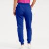 Fall High Waisted Scrub Pants for Women - Comfy Fit Drawstring Cargo Joggers With Zipper Pockets - Lightweight Workout Hiking Pants - Plus Size Women's Scrubs - Blue view 4