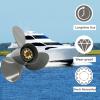 PETUSI Boat Propeller 13 1/2x15 13 1/4x17 13 3/4x13 13x19 13x21 14x11 14x9 for Honda BFP 60 BF 75 90 115 130 HP Outboard Engines, 15 Spline Aluminum Boat Motor Props, 3-Blade 4-Blade (13 3/4x13) view 3