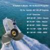 PETUSI Boat Propeller 13 1/2x15 13 1/4x17 13 3/4x13 13x19 13x21 14x11 14x9 for Honda BFP 60 BF 75 90 115 130 HP Outboard Engines, 15 Spline Aluminum Boat Motor Props, 3-Blade 4-Blade (13 3/4x13) view 4