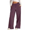 Daily The Day Of Deals Of Prime Today Only,Grey Wide Leg Sweatpants For Women,High Waisted Wide Leg Pants For Women Elastic Baggy Sweatpants Comfy Cotton Lounge Drawstring Flare Sweat Pants,Wine #3,Sm view 1