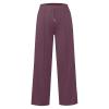Daily The Day Of Deals Of Prime Today Only,Grey Wide Leg Sweatpants For Women,High Waisted Wide Leg Pants For Women Elastic Baggy Sweatpants Comfy Cotton Lounge Drawstring Flare Sweat Pants,Wine #3,Sm view 2