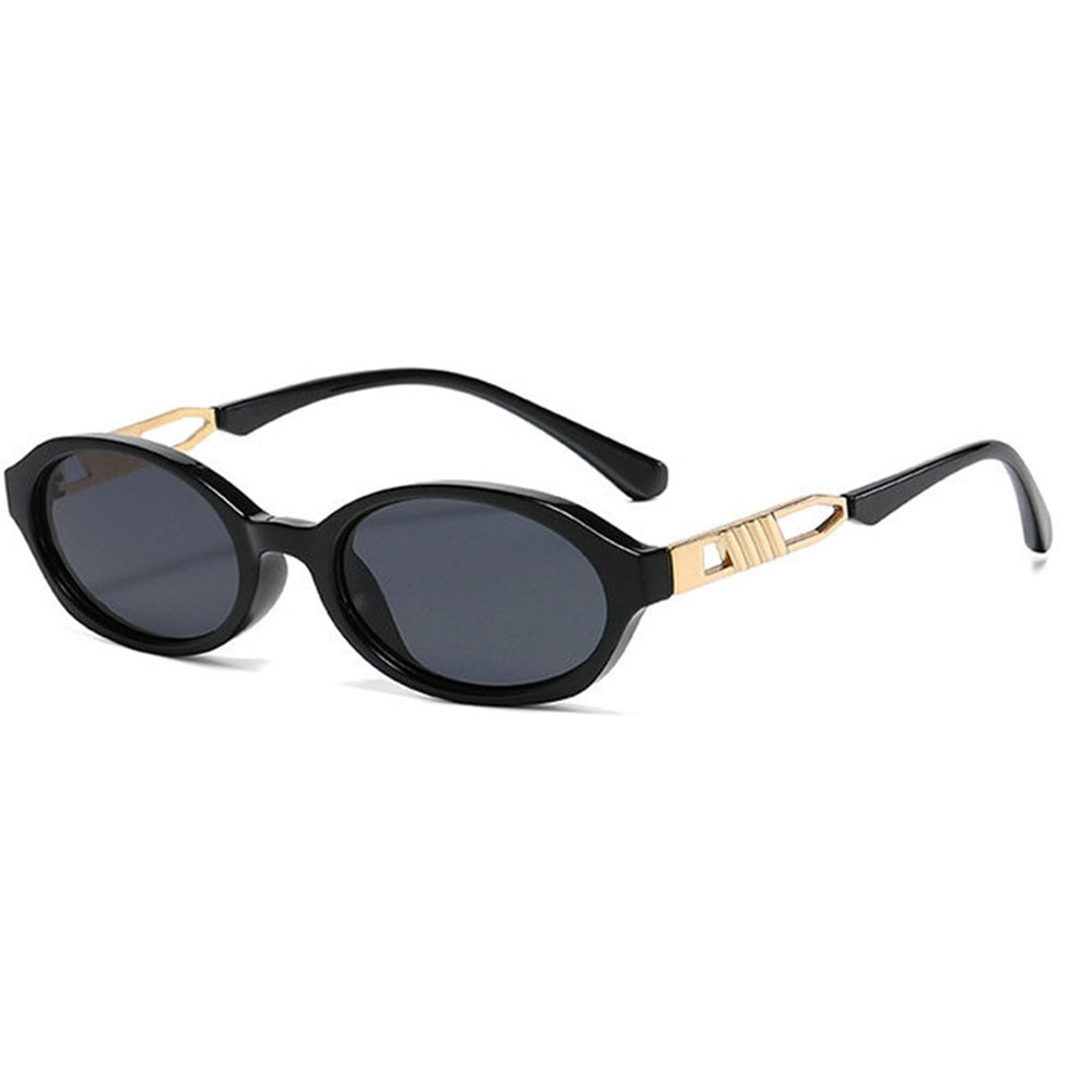 helena Trendy Small Retro Oval Women Sunglasses Vintage Round punk Women Sunglasses Fashion Ladies Shades S68 (C1)