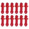 PATIKIL 4mm Tent Rope, 12 Pack 6.5ft Reflective Guyline Cord Tied Downs Rope Paracord Cord Camping Ropes with Red Aluminum Cord Adjusters for Camping Hiking Tent, Red view 1