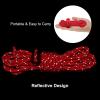 PATIKIL 4mm Tent Rope, 12 Pack 6.5ft Reflective Guyline Cord Tied Downs Rope Paracord Cord Camping Ropes with Red Aluminum Cord Adjusters for Camping Hiking Tent, Red view 3